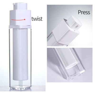 Frasco Airless, con Tapa Twist-Up PMMA-JS